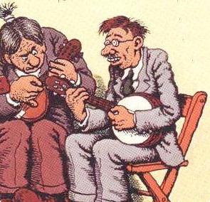 Detail from the cover of "Cheap Suit Serenaders Number 2"